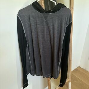 Threads 4 thought Men's Gray and Black Hoodie Shirt